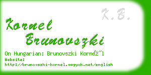 kornel brunovszki business card